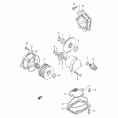 Схема узла: Масляный насос & Топливный насос для Suzuki DR800