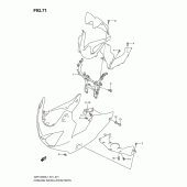 Схема вузла: Кронштейн переднього обтічника для Suzuki GSF1250 Bandit S