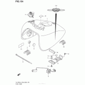 Схема вузла: Паливний бак (Vl1500L4 E33) для Suzuki VL1500 Boulevard C90 BOSS