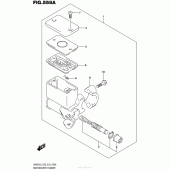 Схема вузла: Задній гальмівний циліндр для Suzuki AN650 Burgman (EU analogue of SkyWave)
