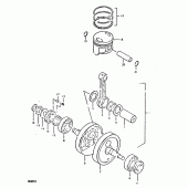 Схема узла: Коленчатый вал & Поршень для Suzuki DR400