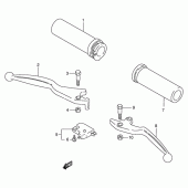 Схема вузла: Ручки керма (Model n/p/r) для Suzuki VS800 Intruder 800