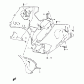 Схема вузла: Кріплення обтічників для Suzuki GSX-R1000
