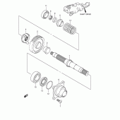 Схема вузла: Привідний вал для Suzuki AN650 Burgman (EU analogue of SkyWave)