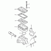 Схема узла: Передний тормозной цилиндр для Suzuki GSX400