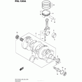 Схема вузла: Колінчастий вал Поршень для Suzuki GSX-R1000