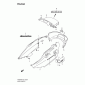 Схема вузла: Бічна кришка (An650ak8) для Suzuki AN650 Burgman (EU analogue of SkyWave)