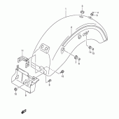 Схема вузла: Заднє крило (Model y/k1) для Suzuki VL250 Intruder LC