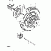 Схема узла: Заднее колесо для Suzuki GS1000