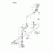 Схема узла: Задний тормозной цилиндр (Model n) для Suzuki RM125