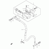 Схема вузла: Передній гальмівний циліндр Suzuki DR-Z250