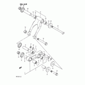 Схема вузла: Важіль прогресії (Model m) для Suzuki RM125