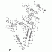 Схема вузла: Розподільний вал & Клапан для Suzuki VS1400 Boulevard S83