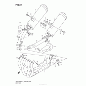 Схема узла: Выхлопная система (Gsx1300Ral3 E03) для Suzuki GSX1300 Hayabusa