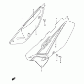 Схема вузла: Бічні панелі (Model k1) для Suzuki DR650 DR650SE