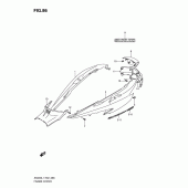 Схема вузла: Бічні панелі (An400l1 e2) для Suzuki AN400 Burgman (EU analogue of SkyWave)