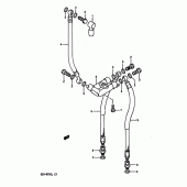 Схема узла: Передний тормозной шланг (Model j/k) для Suzuki GSX-R750
