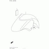 Схема вузла: Переднє крило для Suzuki AN650 Burgman (EU analogue of SkyWave)