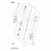 Схема вузла: Передня вилка для Suzuki GSX1300 Hayabusa