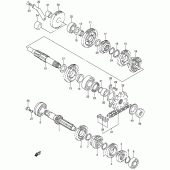 Схема вузла: Трансмісія для Suzuki DR-Z400 DR-Z400