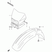 Схема вузла: Переднє крило (Model k3/k4) для Suzuki DR-Z400 DR-Z400S