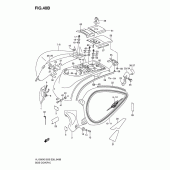 Схема вузла: Бічна кришка (Model k8) для Suzuki VL1500 Boulevard C90T