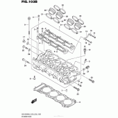 Схема вузла: Головка циліндра (Gsx1300Ral5 E28) для Suzuki GSX1300 Hayabusa