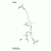 Схема узла: Передний тормозной шланг для Suzuki UH125 Burgman