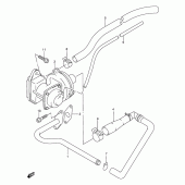 Схема вузла: Система індукції повітря (E18) для Suzuki DR650 DR650SE