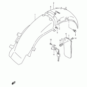 Схема вузла: Заднє крило (Model x) для Suzuki TU250