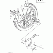Схема узла: Переднее колесо для Suzuki TS125