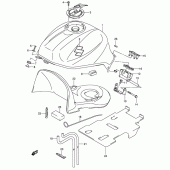 Схема вузла: Паливний бак для Suzuki SV650 (Model k5/k6)