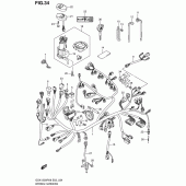 Схема вузла: Електропроводка (See note) для Suzuki GSX1300 Hayabusa