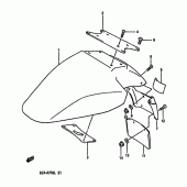 Схема узла: Переднее крыло (Model k) для Suzuki GSX-R750
