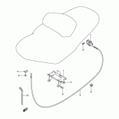 Схема узла: Замок сиденья для Suzuki AN650 Burgman (EU analogue of SkyWave)
