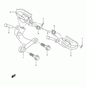 Схема узла: Подножки для Suzuki DR-Z250