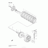 Схема вузла: Зчеплення для Suzuki DR200 DR200SE