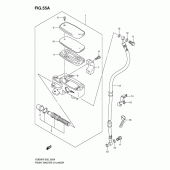 Схема вузла: Передній гальмівний циліндр (Model k7/k8/k9) для Suzuki VZ800 Intruder M800/Boulevard M50