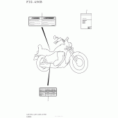 Схема вузла: Інформаційні наклейки (Ls650L5 E28) для Suzuki LS650 Boulevard S40