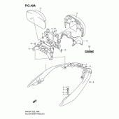 Схема вузла: Опори пасажира (An400zk7/zk8/zak9/zal0) для Suzuki AN400 Burgman (EU analogue of SkyWave)