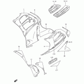 Схема вузла: Передній нижній обтічник (Model v) для Suzuki RF600
