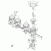 Схема узла: Карбюратор (Gsx600fu2r/fu2s e22) для Suzuki GSX600 Katana