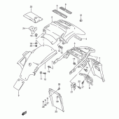 Схема вузла: Заднє крило для Suzuki DR650 DR650RE