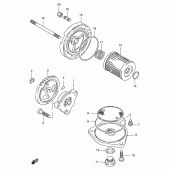 Схема узла: Масляный насос для Suzuki DF125