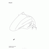 Схема вузла: Переднє крило (An400A L2 E33) для Suzuki AN400 Burgman (EU analogue of SkyWave)