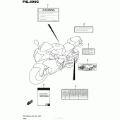 Схема вузла: Інформаційні наклейки (Gsx-R600L6 E33) для Suzuki GSX-R600