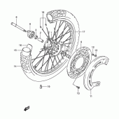 Схема вузла: Переднє колесо Suzuki DR800
