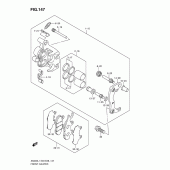 Схема узла: Передний тормозной суппорт для Suzuki AN400 Burgman (EU analogue of SkyWave)