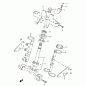 Схема вузла: Рульова траверса для Suzuki GSX750