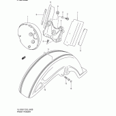 Схема вузла: Переднє крило (Model k2) для Suzuki VL1500 Intruder LC